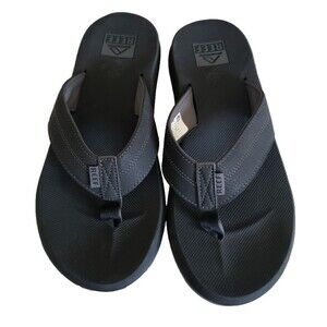REEF Element TQT Men's Flip Flop Sandals - Bottle Opener - Black Men's Size 12